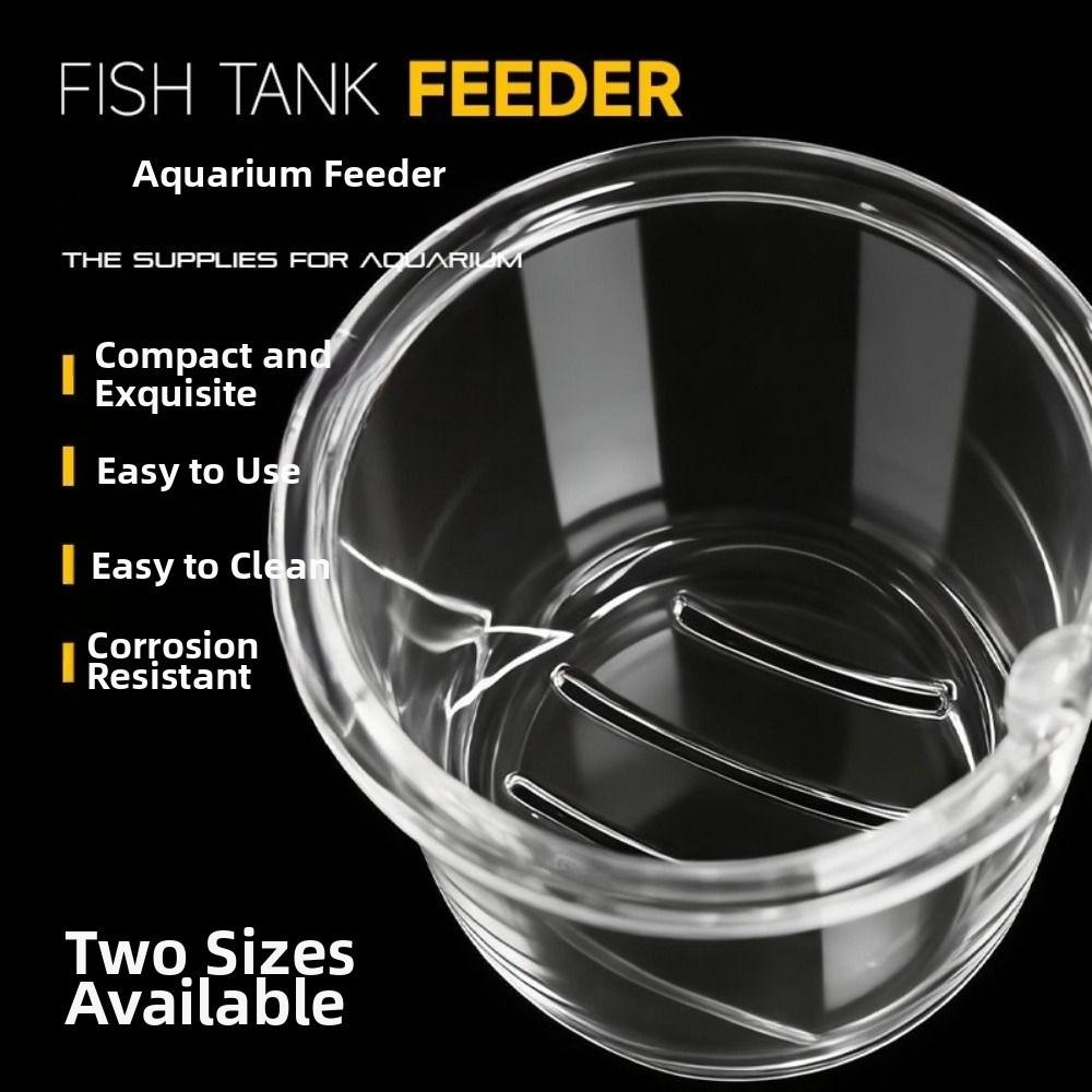 Mini Plastic Fish Feeder with Suction Holder Clear Aquatic Plant Cups Waterweed Nursery Pot Aquarium Decoration Tool