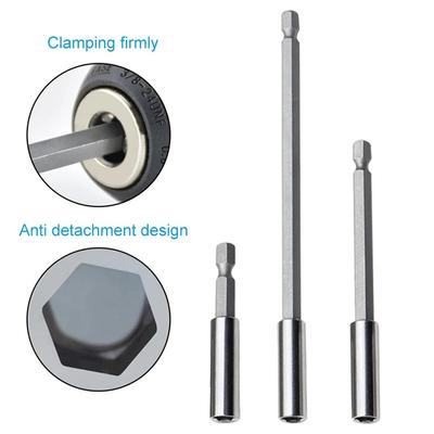 60/100/150mm Hexagonal Shank Extension Connecting Rod 1/4 Quick Change Hexagonal Shank Extension Rod Screwdriver Joint Tool Set