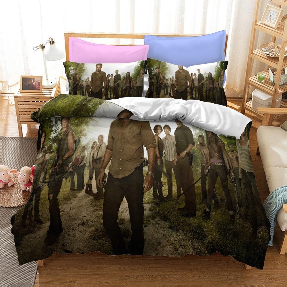 The Walking Dead Bedding Sets Exquisite Bed Supplies Set Horror Tv Anime Bed Comforter Set Bedding Set Birthday Gift