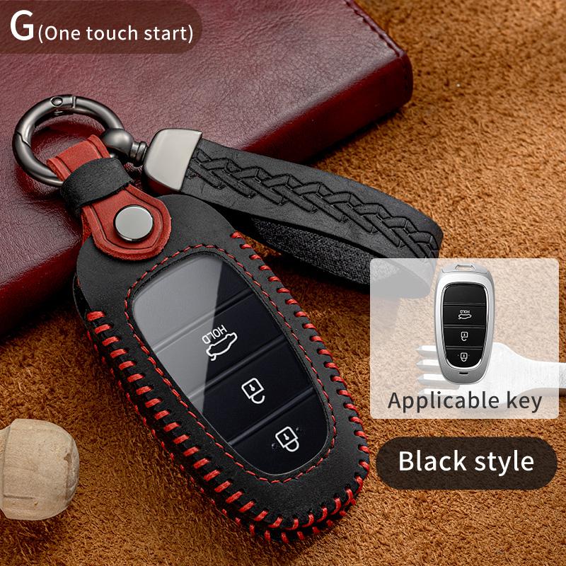 

Car Remote Key Fob Case Cover for Hyundai Sonata Nexo DN8 Santa Fe TM Tucson NX4 Staria Ioniq 7 Buttons Accessories чорний