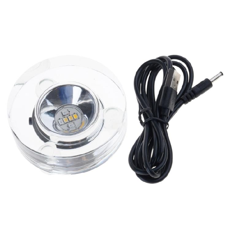 Shatterproof ABS Illuminated Base With Adjustable Lighting Modes Compatible With USB Power Sources for Display Purposes