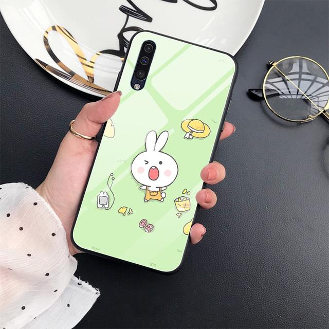 Süße Corgi Hund Hülle für Samsung Galaxy A52 A70 A71 A73 A53 A13 5g A03 A72 A22 A21s A03 Core A42 Gehärtetes Glas Cartoon Cover