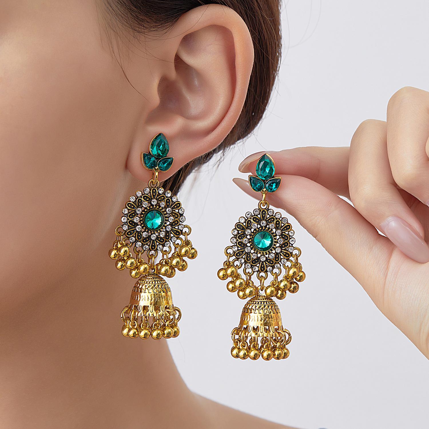 European and American Retro Exotic Style Ethnic Dangle Stud Earrings
