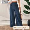 Women's Fashion Casual Solid Color Print Pants & Capris