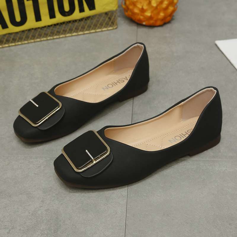 Single shoe girl 2025 new summer fairy wind gentle evening soft-soled flat shoes shallow mouth versatile Doudou shoes