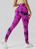 Seamless Tie-Dye Yoga Pants High Waist Peach Booty Leggings for Women - Print Workout Tights Butt Lifting Fitness Cross-Border