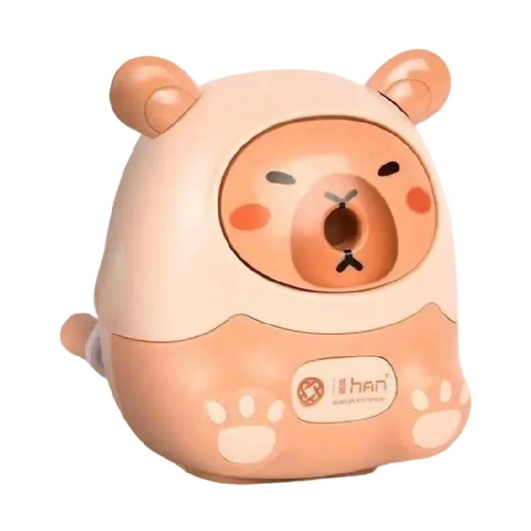 Пластиковая точилка для карандашей Инструмент для заточки карандашей Мультяшная точилка-капибара Креативная точилка для карандашей для художников