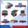 Dual-Sided Red & Blue LED Solar Traffic Warning Light for Road Construction & Nighttime Safety