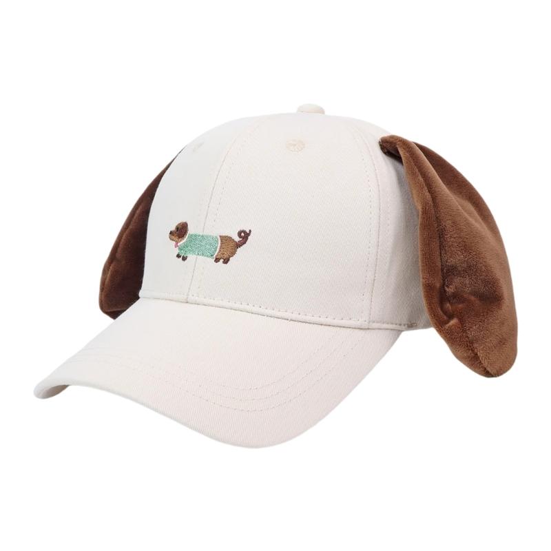 Women Baseball Hat Cartoon Lovely Cartoon Fun Dachshund Hat for Idol Concert Shows Embroidery Caps for Adults