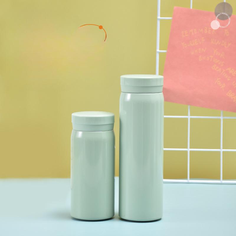 Stylish Portable Pocket Mug Ins Fashion Macaron Gift Mug Cute Mini Steel Thermos Mug Durable Durable Useful Useful