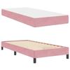 Box Spring Bed with Mattress Pink 80 x 200 cm Fabric