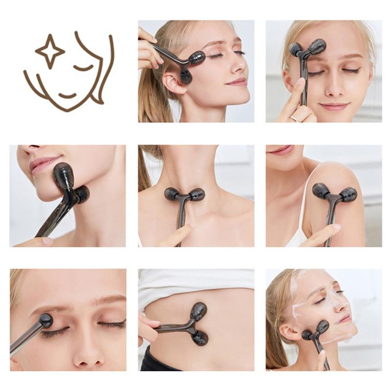 Manual Roller Massager Face Magnetic Massager Lift Face Roller Massager Y Shape Body Massage Tool Skin Care Tools Neck Massager