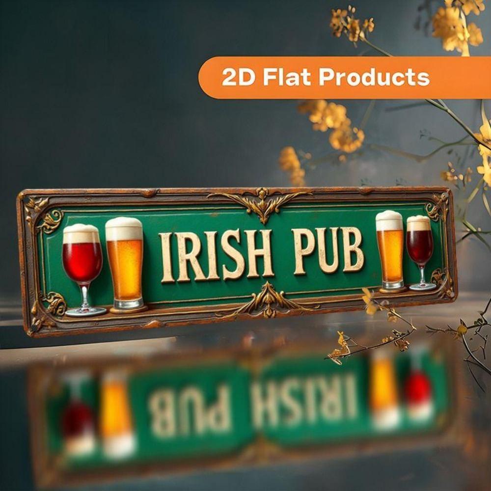 Retro Metal Wall Art for Home Office Beer Bar Decor