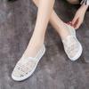 Chaussures Respirantes en Maille pour Femmes Bout Rond Chaussures pour Femmes Slip on Été Plates 39 Esthétiques Confortables et Élégantes Coton Nouveauté