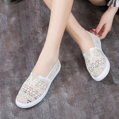 Zapatos de Malla Transpirables para Mujer Punta Redonda Calzado de Mujer Slip-on Verano Planos 39 Estéticos Cómodos y Elegantes Algodón Novedad