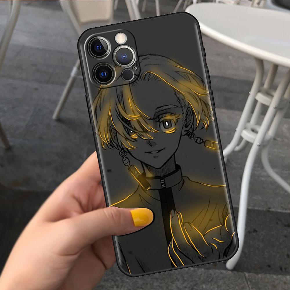 Case For Apple iPhone 14 11 13 7 12 Pro 7 XR XS Max 8 Plus 6 14Pro Black Soft Phone Coque Funda Tokyo Revengers Anime