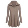 Fashoin Women's Long Sleeve Lapel Tunic Casual Pullover Sweatshirt Blouse Tops