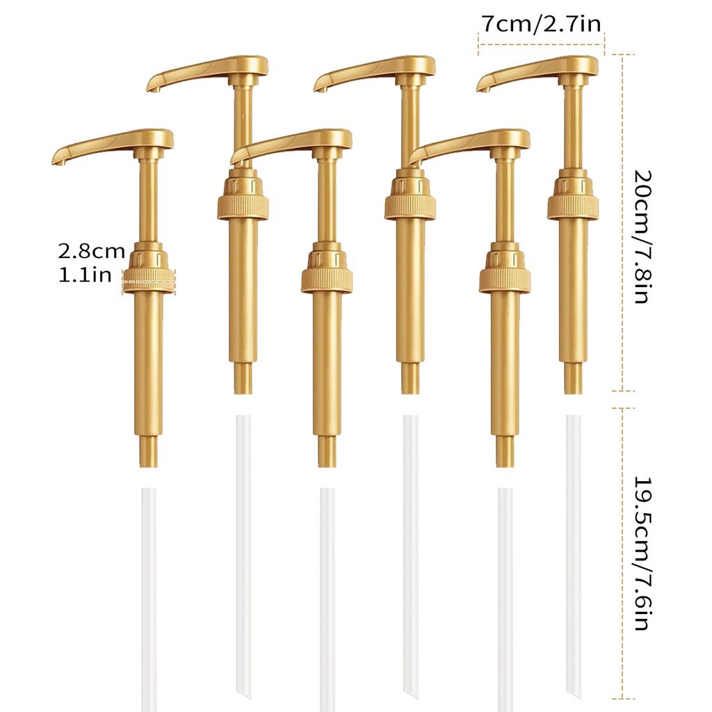 Αντλία Σιροπιού Leeseph Αντλία Δοσομετρητής Σιροπιού Καφέ Χρυσή Αντλία Σιροπιού για Μπουκάλι Σιροπιού 750ml/ 25.4oz Αντλίες Σιροπιού για Καφετέρια