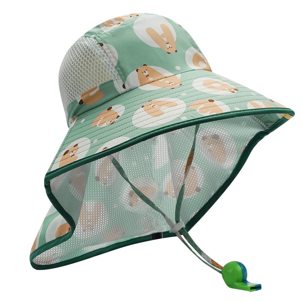 Baby Kids Sun Hat Sun Hat UV Protection Baby Hat Girls Boys Adjustable Strap Wide Brim Suitable for Girls Boys Beach Travel [Croogo] UPF50+ Play,