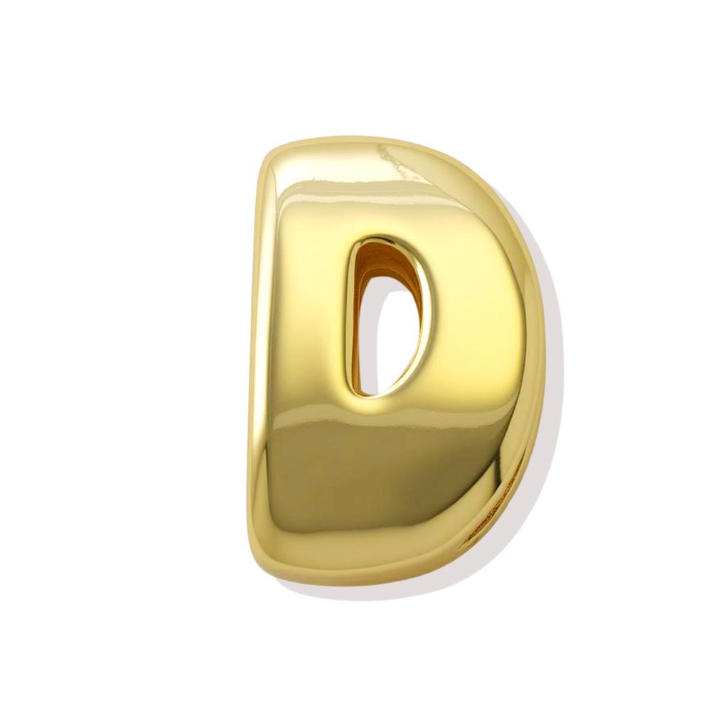 1pcs for Necklace Copper Gold Plated Crystal Alphabet Jewelry Making Component Gold Color Polish 26 Letters Pendant