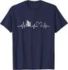Distressed Dragon With Heartbeat Graphic Dragon Lover T-Shirt
