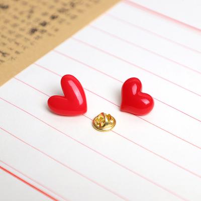 Red Heart Shape Brooch Wedding Party Jewelry Brooch Pin Women Lovers Gift