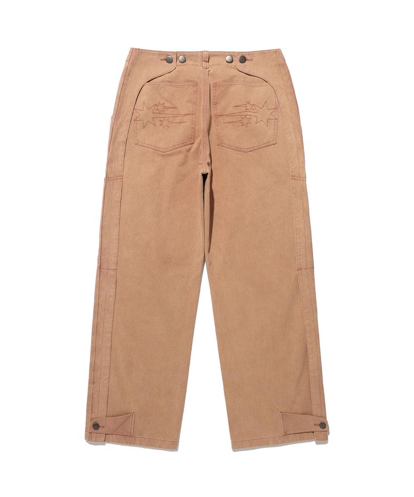NICEGHOSTCLUB Cotton Dyed Biker Pants_Brick(Ng2Dfud103A)