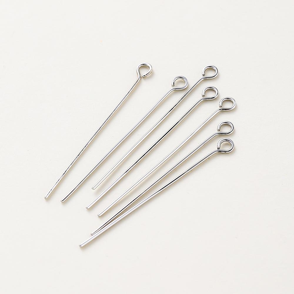 100pcs/lot 16 18 26 30 mm 14K 18K Gold Eye head Pins Eye Beads Crafs Charm Headpin For DIY Jewelry Making Supplies Accessories