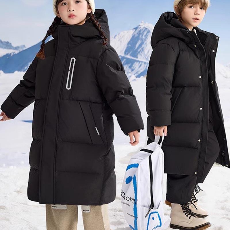 Kids Winter Down Jacket for Boy Girl Hooded Waterproof Thick Warm Teenage Girl Down Jacket Kids Parka Outwear Coat