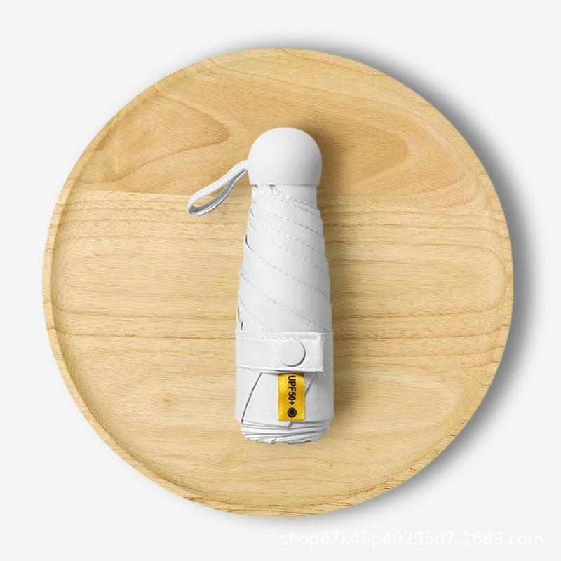 Portable Umbrella Mini Five Fold Umbrella Student Capsule Sun and Rain Dual Use Female Sun Protection and Sunshade Umbrella