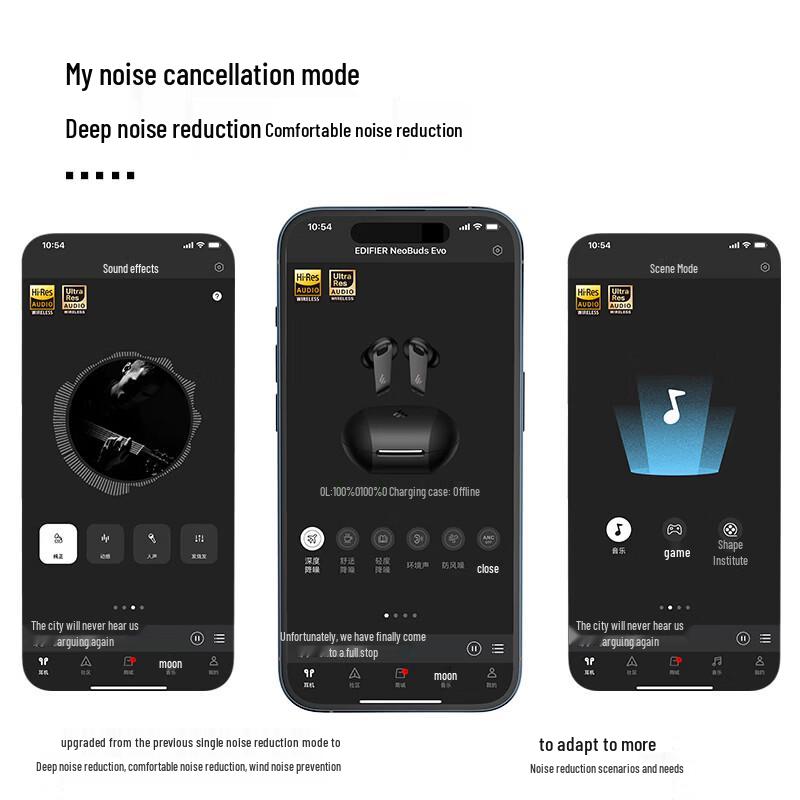 EDIFIER NeoBuds Evo True Wireless Hybrid Noise-Cancelling Earbuds