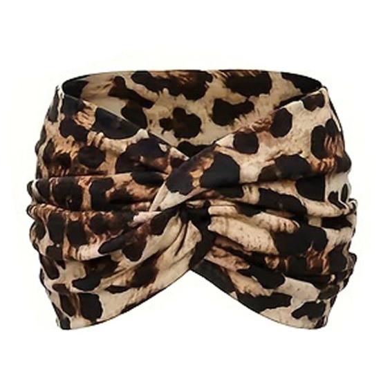 1/3Pcs Crossover Yoga Headband Boho Style Wide Tie-Dye Leopard Paisley Print Hairband Women Non-Slip Elastic Headband