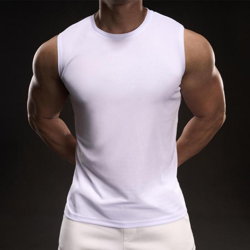 Simple Casual Short-sleeved T-shirt Fashionable Sporty Slim Elastic Fitness Outdoor Fitness Round Neck T-shirt