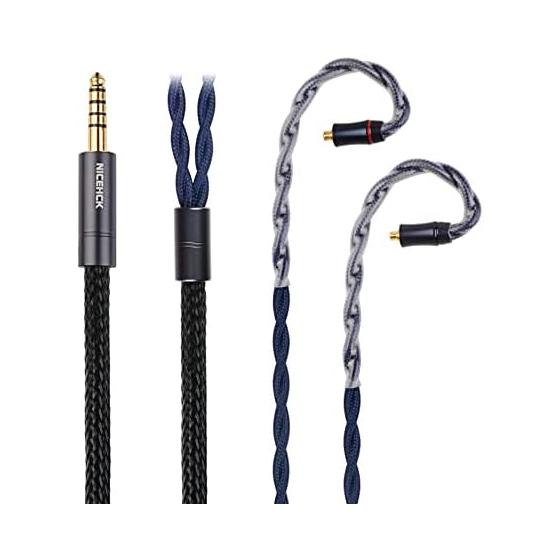 NICEHCK DragonScale Earphone Re-Cable 7N Single Crystal Copper OCC and Palladium Silver Alloy Conductor MMCX 4.4mm Earphone Cable Metal Plug