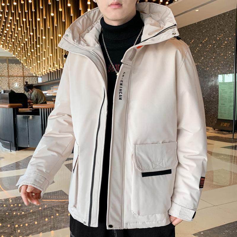

Пуховик мужской зимний модный бренд красивая рабочая одежда повседневная утолщенная теплая куртка мужская универсальная с капюшоном мужской стиль Гонконг 4XL