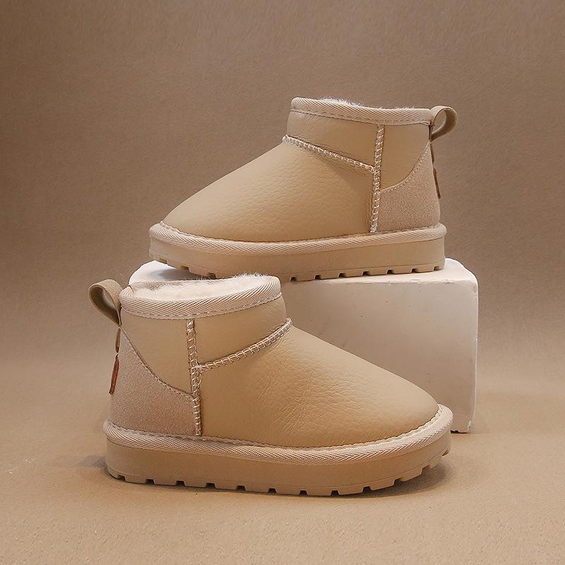 New Winter Velvet and Thick Cotton Boots for Boys and Girls Fashionable and Comfortable Soft-soled Non-slip Short Boots