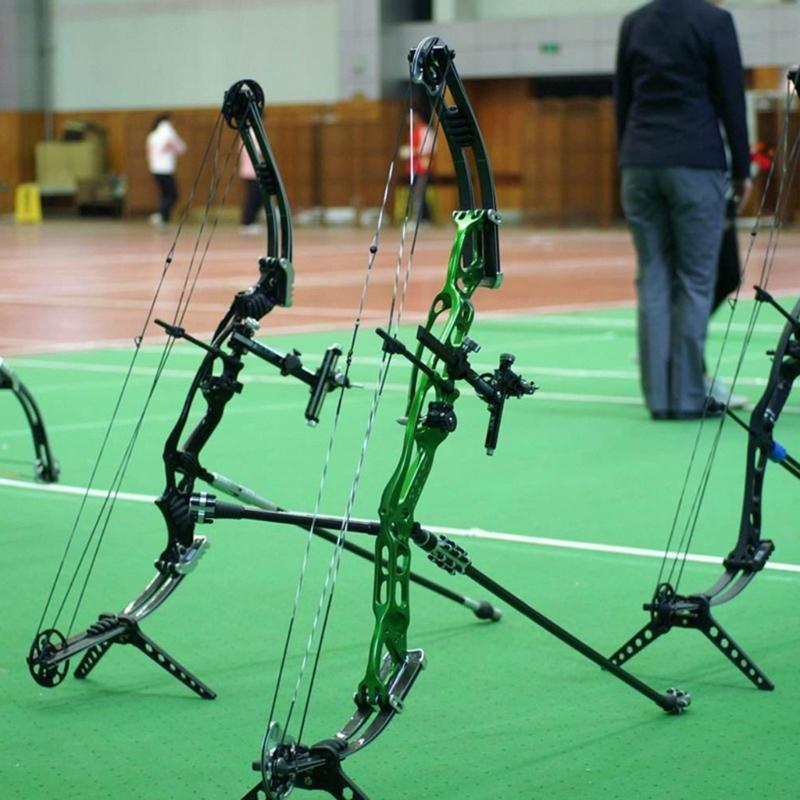 Archerys Kickstand Compound Bow Kick Stand Holder Scissor Legs Rack Bracket Support for Shooting Ranges Targets Hunting