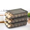 Three-layer Egg Storage Box Slide Design Refrigerator Fresh-keeping Box Solid Color Egg Tray Large Household Anti-fall Egg Storage Tool