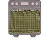 Handmade Farmhouse Oven Skirt With Ruffled Ribbon Decor, Vintage Style Kitchen Appliance Cover For Home Decoration