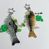 Vibrant Fish Lure Keychain Compact Resin Design Realistic Fish Lure Key Ring Practical Gift for Fishing Hobbyists