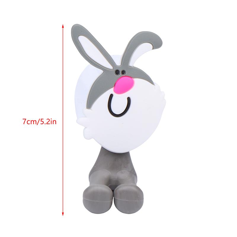 Cartoon Animal Toothbrush Holder Wall Mounted Antibacterial Tooth Brush Storage Rack With Suction Cup Bathroom Organizer