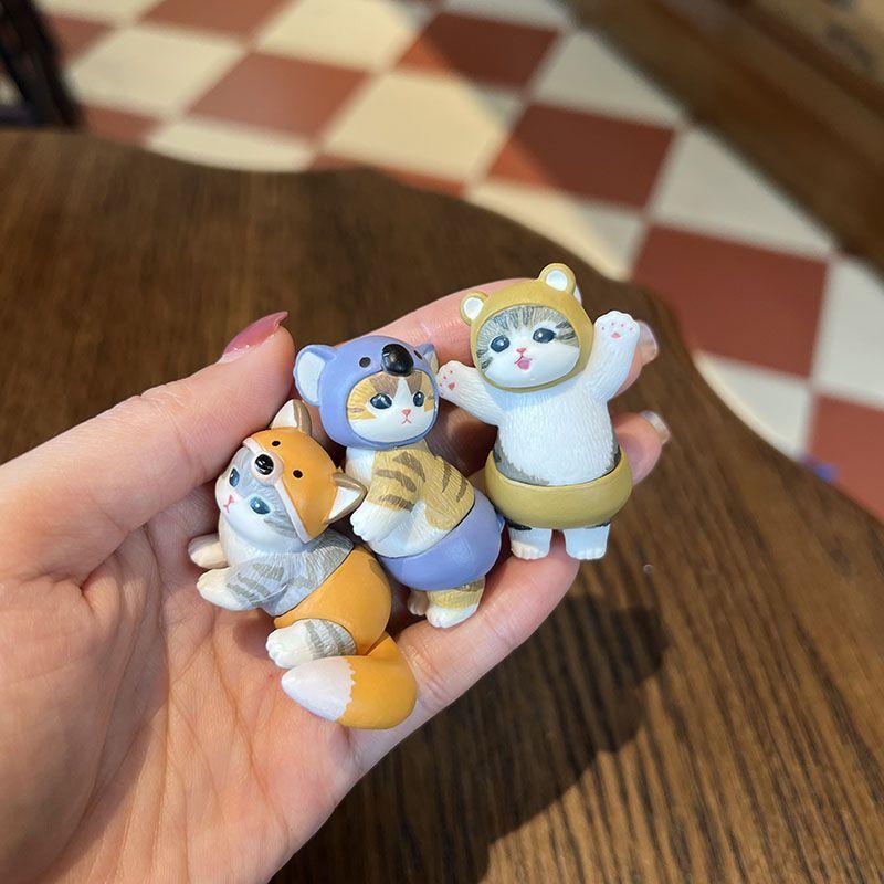 Cute Mofusand Cat Blind Box Cos Animal Panda Rabbit Action Figure Toy Decorative Ornament Christmas Gift