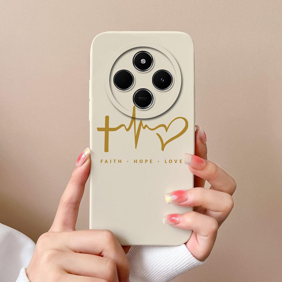 For Xiaomi POCO C75 Case Love Heart Butterfly Back Cover For POCO C 75 4G Phone Housing Soft High Quality Liquid Silicone Fundas