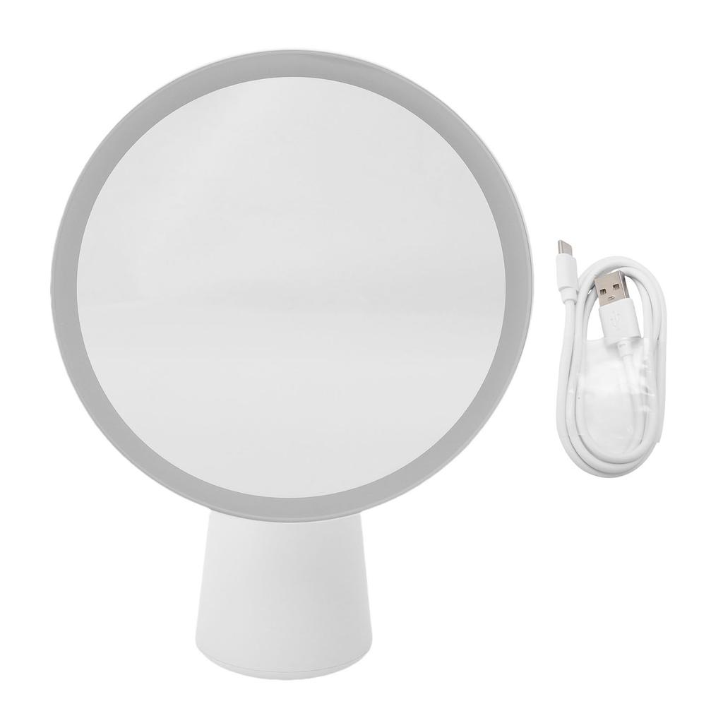 Sunscreen Test Mirror 7.6 Inch Type C Rechargeable Support Phone Charging Portable Travel Makeup Mirror with LED Light