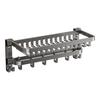 Space Aluminum No-Drill Folding Towel Rack
