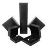 Black Plaid Right-Angle Jewelry Storage Box for Rings, Pendants, Bracelets, and Necklaces.