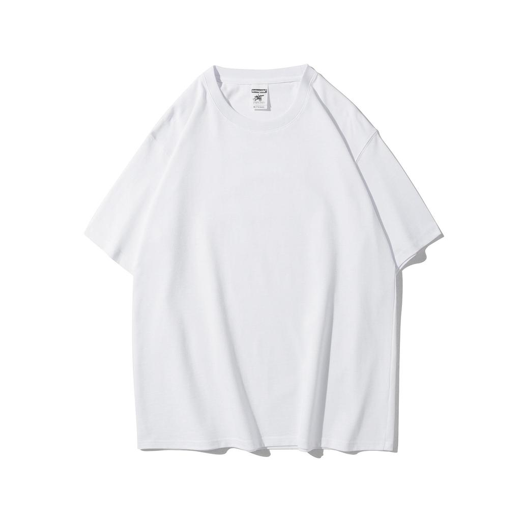 Herr sommar lös tung bomulls-t-shirt med tryckt design