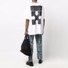 Men's Off-White FW21 Round Neck Arrow Pattern Printing Short Sleeve Loose Fit White T-Shirt OMAA038F21JER0080110