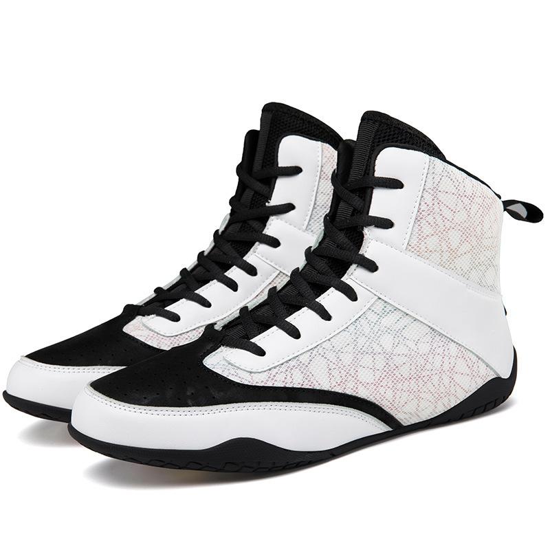 New Spring and Summer Splicing Upper Sports Shoes High Top Men's Boxing Training Shoes Fitness Shoes Fighting Shoes