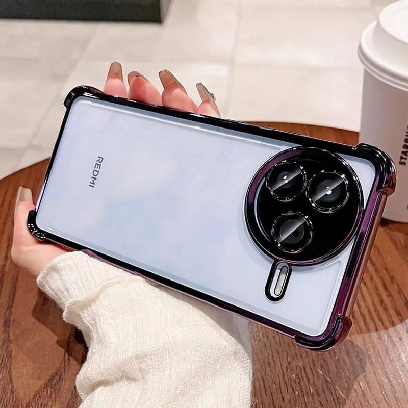 Transparent Clear Armor Case For Xiaomi POCO F7 ULTRA X7 X6 F6 F5 F3 M6 PRO 4G 5G Shockproof Silicone Soft Back Cover